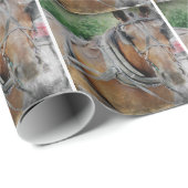 Pferd und Buggy Geschenkpapier (Rolleneckpunkt)