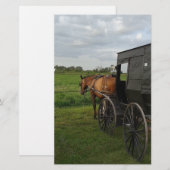 Pferd und Buggy im Sonnenuntergang Briefpapier (Vorne/Hinten)
