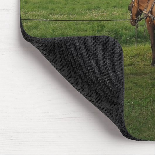 Pferd und Buggy im Sonnenuntergang Mousepad (Ecke)