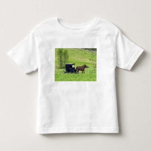 Pferd und Buggy in der Nähe von Berlin, Ohio. Kleinkind T-shirt (Vorderseite)