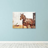 Pferd und Buggy in Kalona, Iowa Leinwanddruck (Insitu (Holzboden))