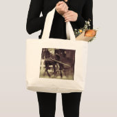 Pferd und Buggy Jumbo Stoffbeutel (Vorderseite (Produkt))