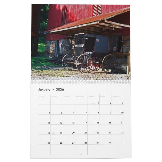 Pferd und Buggy Kalender (Jan 2026)