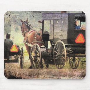 Pferd und Buggy Mousepad
