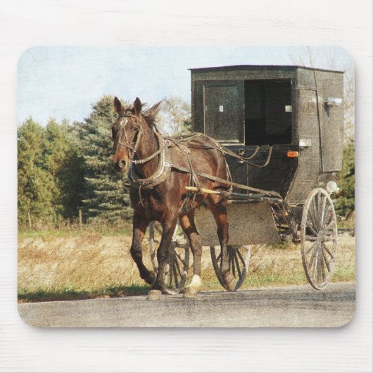 Pferd und Buggy Mousepad (Vorne)