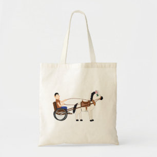 Pferd und Buggy Tote Tasche