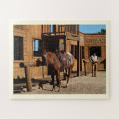 Pferd und Cowboy Puzzle (Horizontal)
