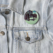 Pferd und Cowboy Winterschnee Button (Beispiel)