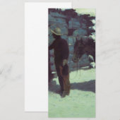 Pferd und Cowboy Winterschnee Einladung (Vorne/Hinten)