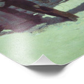 Pferd und Cowboy Winterschnee Fotodruck (Ecke)