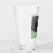Pferd und Cowboy Winterschnee Glas (Rechts)