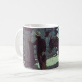 Pferd und Cowboy Winterschnee Kaffeetasse (Vorderseite Links)