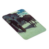 Pferd und Cowboy Winterschnee Magnet (Rechte Seite)
