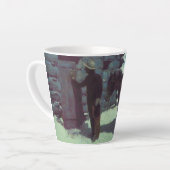 Pferd und Cowboy Winterschnee Milchtasse (Linke Ecke)