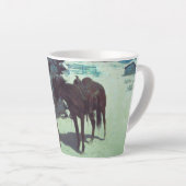 Pferd und Cowboy Winterschnee Milchtasse (Rechte Ecke)