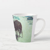 Pferd und Cowboy Winterschnee Milchtasse (Rechts)