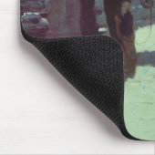 Pferd und Cowboy Winterschnee Mousepad (Ecke)