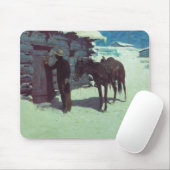 Pferd und Cowboy Winterschnee Mousepad (Mit Mouse)