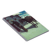 Pferd und Cowboy Winterschnee Notizblock (Rechte Seite)