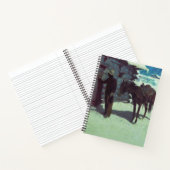 Pferd und Cowboy Winterschnee Notizblock (Innenseite)