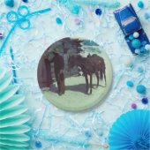 Pferd und Cowboy Winterschnee Pappteller (Party)