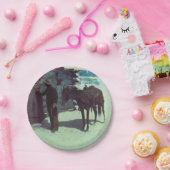 Pferd und Cowboy Winterschnee Pappteller (Party)