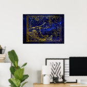 Pferd und Delfin Sternbild Poster (Heimbüro)