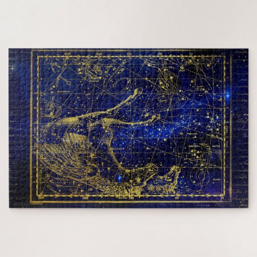 Pferd- und Delfin-Sternbild-Puzzle Puzzle (Horizontal)