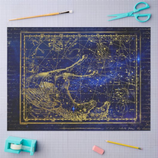 Pferd- und Delphinkonstellettenpapier Seidenpapier (Basteln)