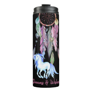 Pferd und Dreamcatcher ~ Dreams & Wishings BOHO Thermosbecher