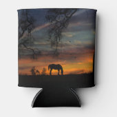 Pferd und Eichenbaum Land Südwestlich kann kühlen Dosenkühler (Vorderseite)