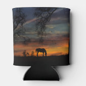 Pferd und Eichenbaum Land Südwestlich kann kühlen Dosenkühler (Rückseite)