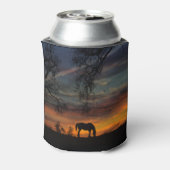 Pferd und Eichenbaum Land Südwestlich kann kühlen Dosenkühler (Kanne Rückseite)