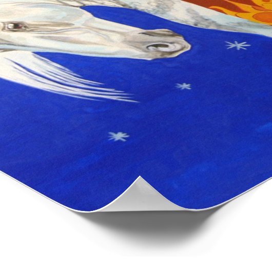 Pferd und Engel Poster (Ecke)