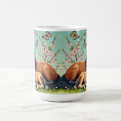 Pferd- und Foallenruhe im Frühjahr Kaffeetasse (Mittel)