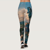 Pferd und Frauen im Wasser Leggings (Rückseite)