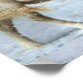 Pferd- und Girl-Winter-Poster Poster (Ecke)