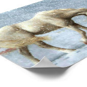 Pferd- und Girl-Winter-Poster Poster (Ecke)