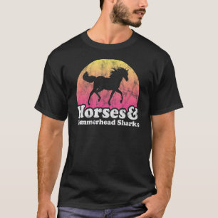 Pferd Und Hammerhai-Frauen Oder Mädchen Pferde T-Shirt