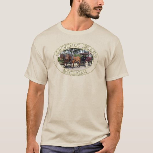 Pferd und Heirat auf der historischen Insel Mackin T-Shirt (Vorderseite)