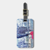 Pferd und Herz Gepäckanhänger (Vorderseite vertikal)