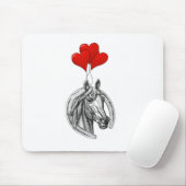 Pferd und Herz Mousepad (Mit Mouse)