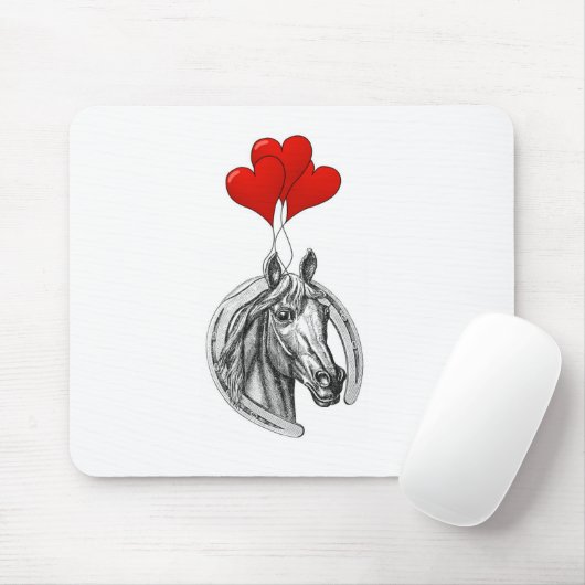 Pferd und Herz Mousepad (Mit Mouse)