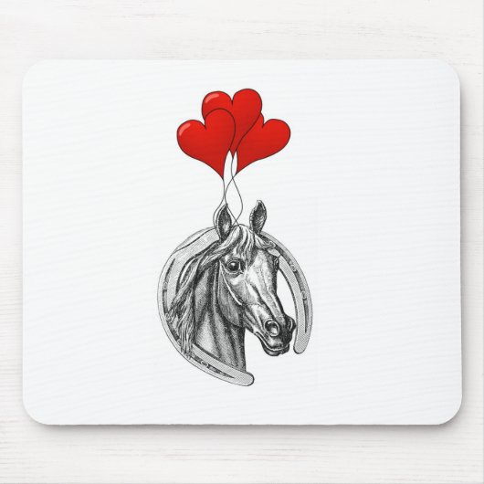 Pferd und Herz Mousepad (Vorne)