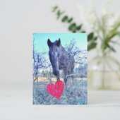 Pferd und Herz Postkarte (Stehend Vorderseite)