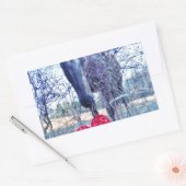 Pferd und Herz Rechteckiger Aufkleber (Umschlag)