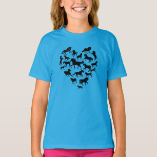 Pferd und Herz-T - Shirt