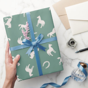 Pferd und Hufeisen Reitsport-Geschenkpapier Geschenkpapier