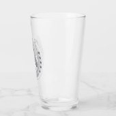 Pferd und Hufeisen Silver Tone Personalisiert Pint Glas (Links)