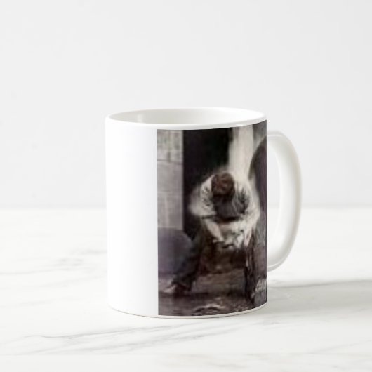 Pferd und Hufschmied Kaffeetasse (VorderseiteRechts)